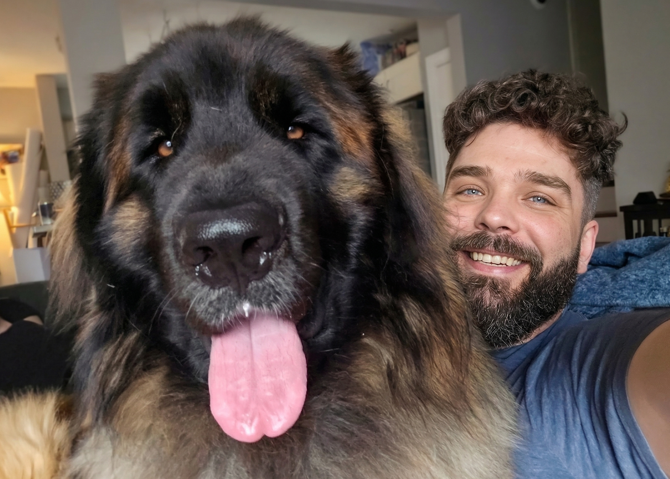 Mike and his dog Cheddar